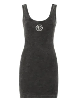 PHILIPP PLEIN Sukienka codzienna 27349 Beżowy Regular Fit