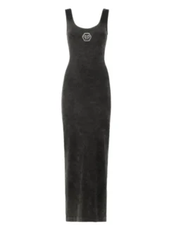 PHILIPP PLEIN Sukienka codzienna 27351 Beżowy Regular Fit