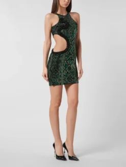 PHILIPP PLEIN Sukienka wieczorowa 26449 Zielony Fitted Fit