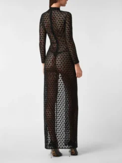 PHILIPP PLEIN Sukienka wieczorowa 27317 Czarny Fitted Fit