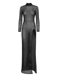 PHILIPP PLEIN Sukienka wieczorowa 27317 Czarny Fitted Fit
