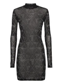 PHILIPP PLEIN Sukienka wieczorowa 26415 Czarny Fitted Fit