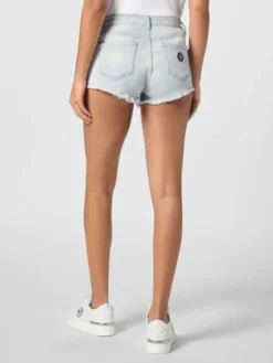 PHILIPP PLEIN Szorty jeansowe 9641 Biały Skinny Fit