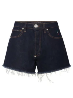 PHILIPP PLEIN Szorty jeansowe 15359 Niebieski jasny Skinny Fit
