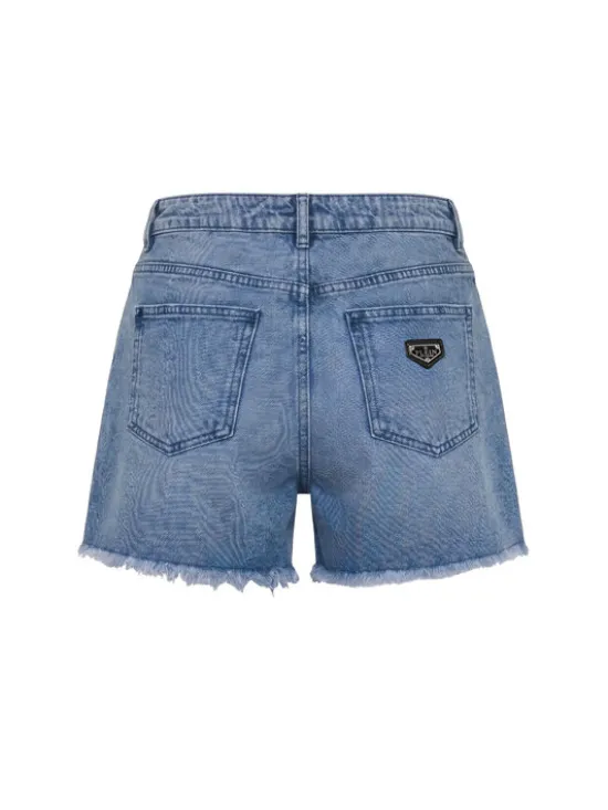 PHILIPP PLEIN Szorty jeansowe 31781 Niebieski Skinny Fit