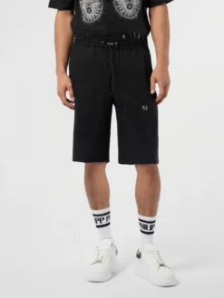 PHILIPP PLEIN Szorty materiałowe 29797 Czarny Regular Fit