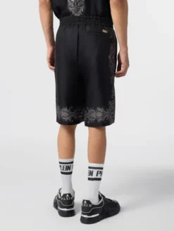 PHILIPP PLEIN Szorty materiałowe 31218 Czarny Regular Fit