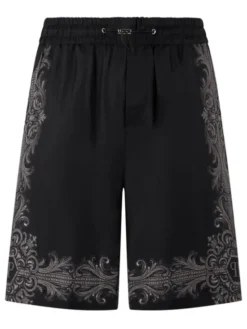 PHILIPP PLEIN Szorty materiałowe 31218 Czarny Regular Fit