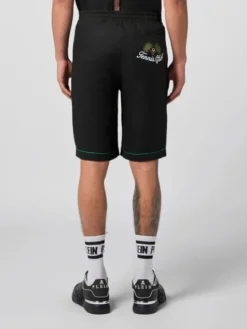PHILIPP PLEIN Szorty materiałowe 30492 Czarny Regular Fit