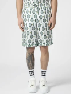PHILIPP PLEIN Szorty materiałowe 30488 Biały Regular Fit