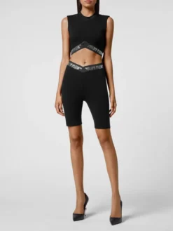 PHILIPP PLEIN Szorty sportowe 1001 Czarny Active Fit
