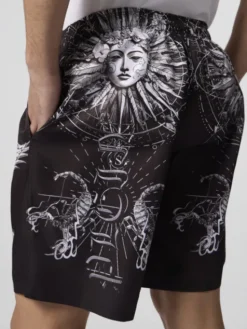 PHILIPP PLEIN Szorty sportowe 29860 Czarny Jogger Fit