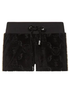 PHILIPP PLEIN Szorty sportowe 30234 Czarny Active Fit