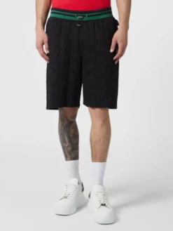 PHILIPP PLEIN Szorty sportowe 30620 Czarny Jogger Fit