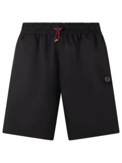 PHILIPP PLEIN Szorty sportowe 31124 Czarny Jogger Fit
