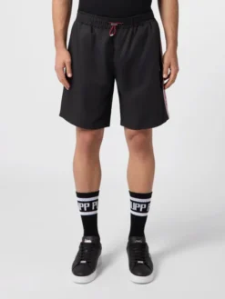 PHILIPP PLEIN Szorty sportowe 31124 Czarny Jogger Fit