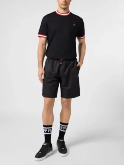 PHILIPP PLEIN Szorty sportowe 31124 Czarny Jogger Fit