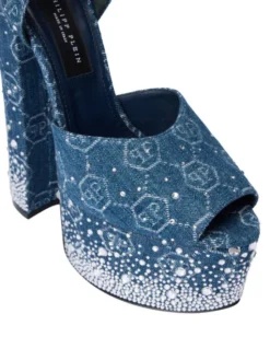 PHILIPP PLEIN Szpilki 28989 Niebieski jasny
