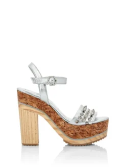 PHILIPP PLEIN Szpilki 27589 Srebrny
