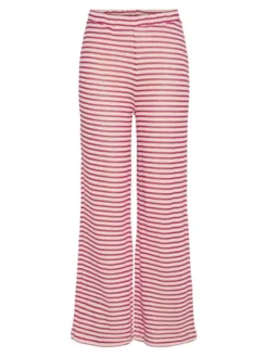 Pieces Spodnie materiałowe Manilla 17155071 Czerwony Wide Leg