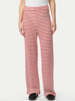 Pieces Spodnie materiałowe Manilla 17155071 Czerwony Wide Leg