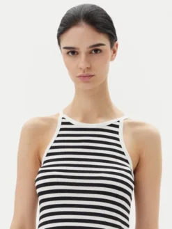 Pieces Top Jane 17155477 Czarny Slim Fit