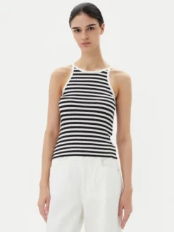 Pieces Top Jane 17155477 Czarny Slim Fit