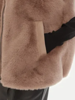 PINKO Bezrękawnik Deyn Gilet 105107 A2WN D01 Beżowy Regular Fit