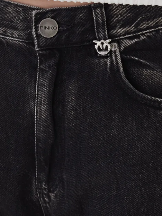 PINKO Jeansy Wanda 105541 A2RR Czarny Regular Fit