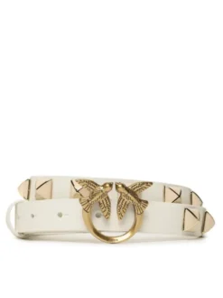 PINKO Pasek Damski Love Berry H2 Belt PE 23 PLT01 100143 A0R6 Biały