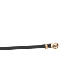 PINKO Pasek H1 DOUBLE BELT+EMBELLISHMENTS. Czarny