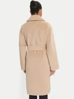 PINKO Płaszcz przejściowy 103836 A1ZN Beżowy Regular Fit