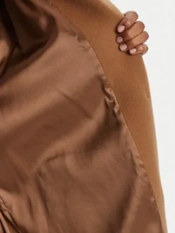 PINKO Płaszcz wełniany 105685 A2SM Brązowy Regular Fit