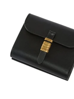 PINKO Portfel SADDLE WALLET VITELLO MORBIDO Czarny