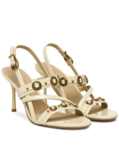 PINKO Sandały Vanda 01 SD0511 E037 Écru