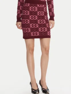 PINKO Spódnica mini Bang Bang 106040 A2YD Bordowy Slim Fit