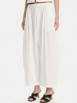 PINKO Spodnie materiałowe 105210 A2LD Biały Relaxed Fit