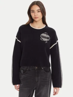 PINKO Sweter Alicudi 105397 A2PK Granatowy Regular Fit