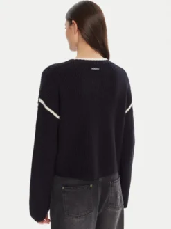 PINKO Sweter Alicudi 105397 A2PK Granatowy Regular Fit