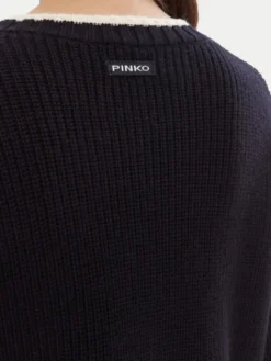 PINKO Sweter Alicudi 105397 A2PK Granatowy Regular Fit