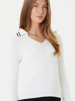 PINKO Sweter Linosa 105418 A2PS Biały Regular Fit