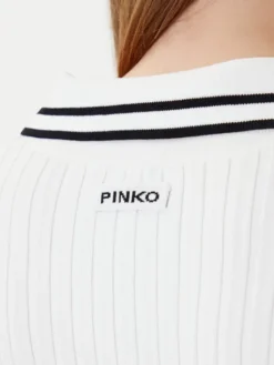 PINKO Sweter Linosa 105418 A2PS Biały Regular Fit