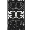 PINKO Szalik Svezia sciarpa jacquard logo Czarny