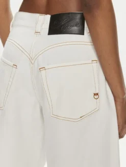 PINKO Szorty jeansowe Xmen 103626 A1VD Biały Regular Fit
