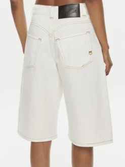 PINKO Szorty jeansowe Xmen 103626 A1VD Biały Regular Fit