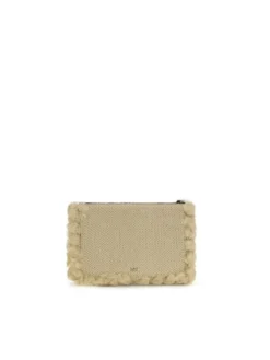 PINKO Torebka Beige Polypropylene Clutch Beżowy