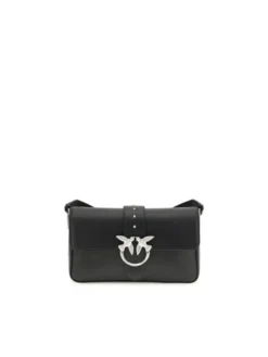 PINKO Torebka Black Leather Shoulder Czarny