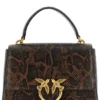 PINKO Torebka Brown Calfskin Hand Brązowy