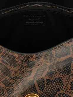 PINKO Torebka Brown Calfskin Hand Brązowy