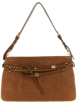 PINKO Torebka Brown Cowhide Shoulder Brązowy